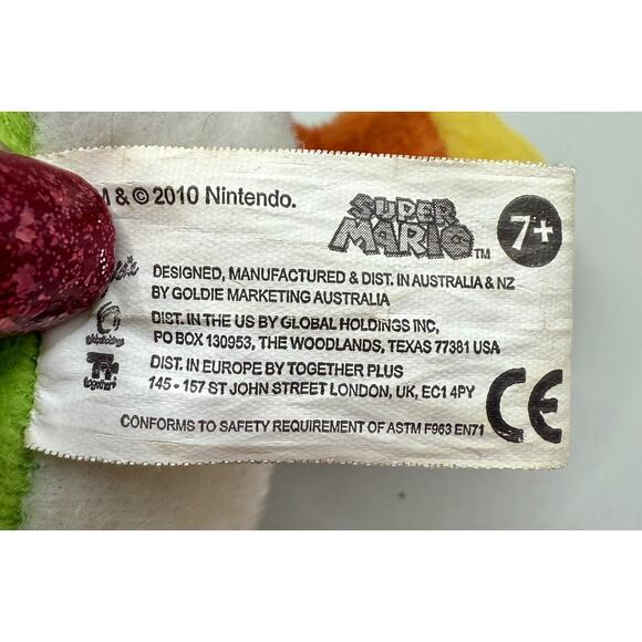 Super Mario Bros Plush Lot Of 6 Mario Toad Green Yoshi Rare Art 2010 - Picture 9 of 16